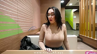 Why step son in public toilet with step mom? ︎ Stepmommy get risky cum in coffee ︎︎︎